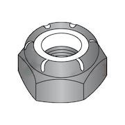 NEWPORT FASTENERS Nylon Insert Lock Nut, 3/8"-16, Steel, Black Zinc, 1000 PK 223130